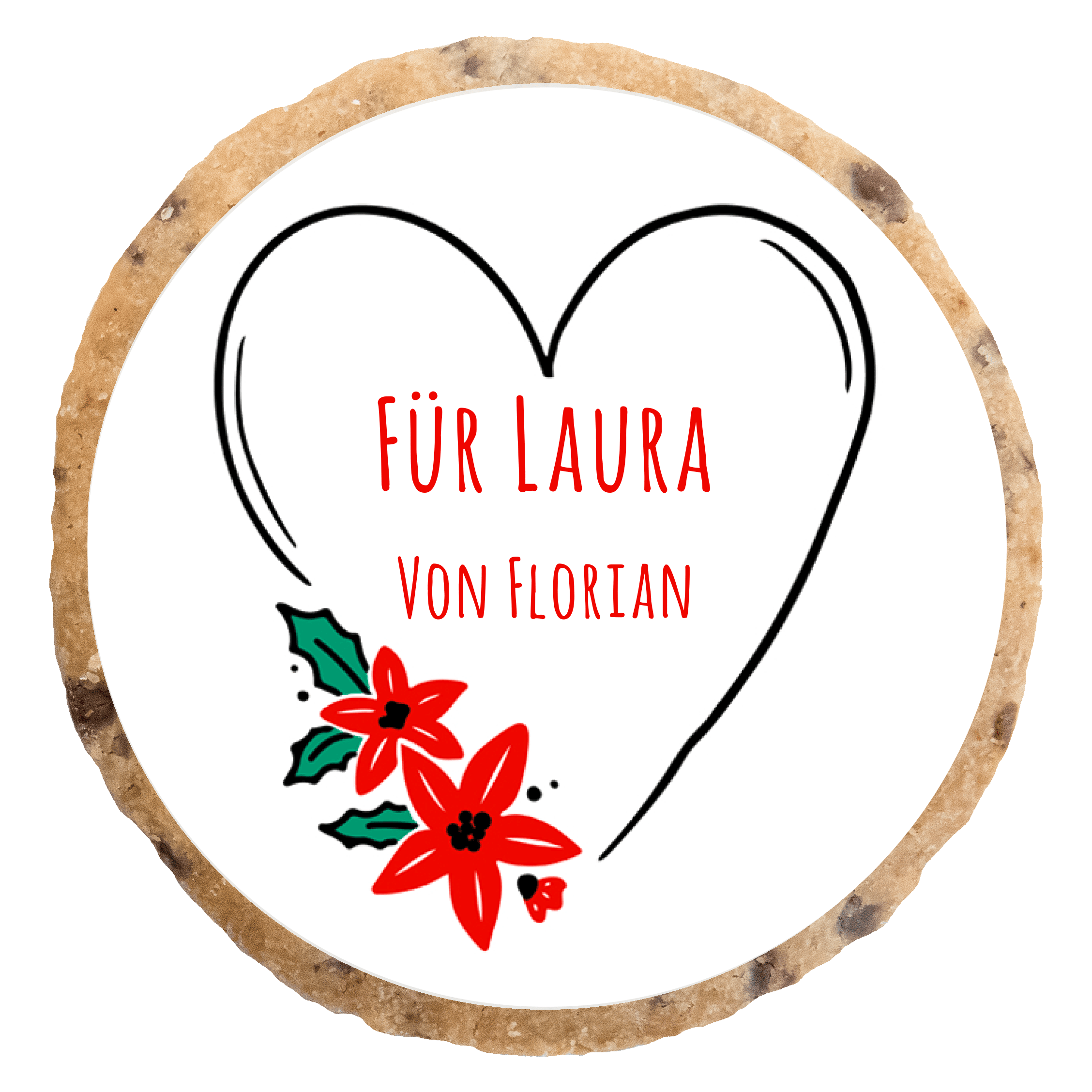 "Geschenkanhänger _Weihnachten 1_Name 2" MotivKEKS