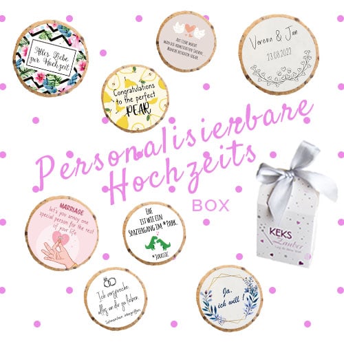 "Personalisierbares Hochzeits" KEKSGeschenkset 