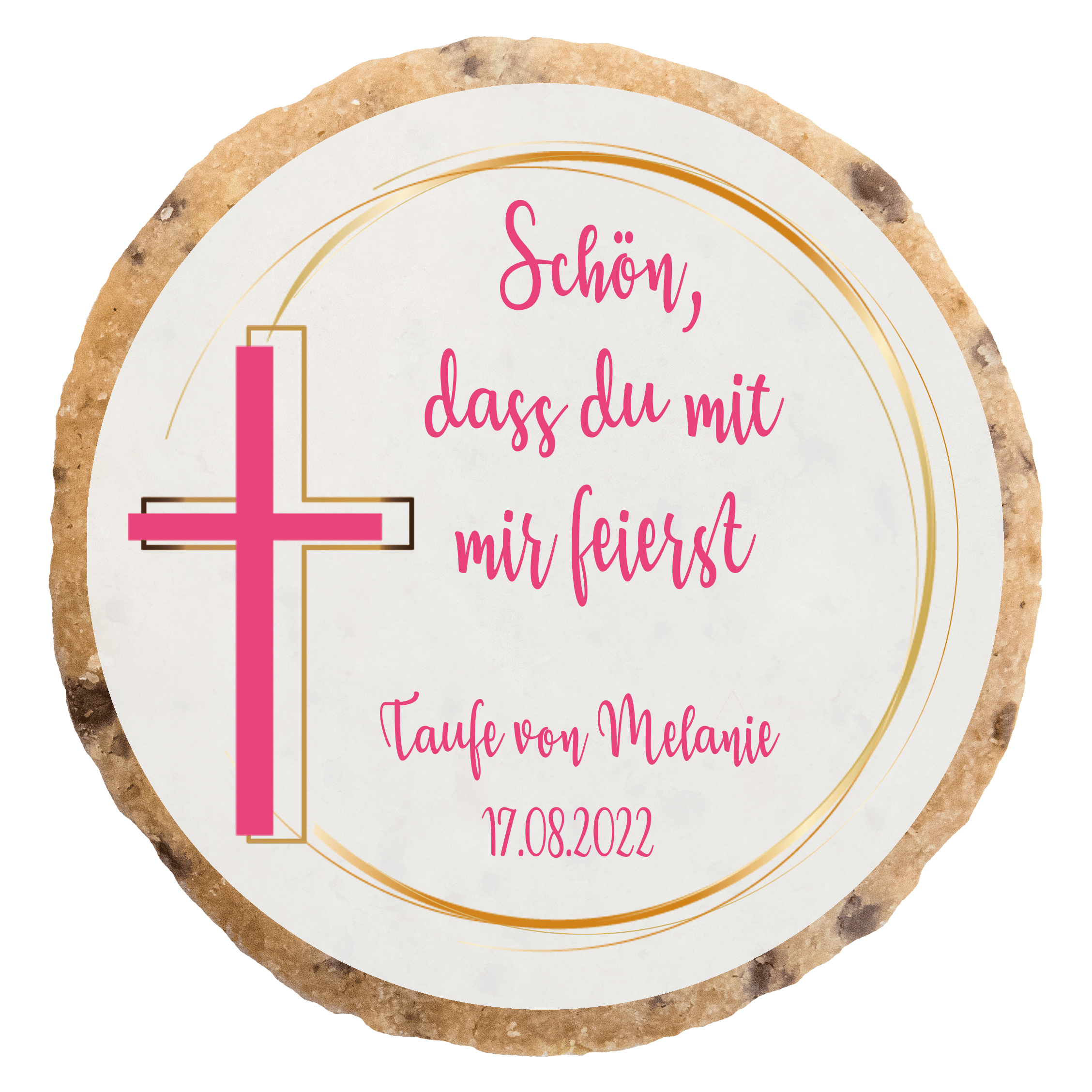"Taufe 3_rosa_Kreuz" MotivKEKS