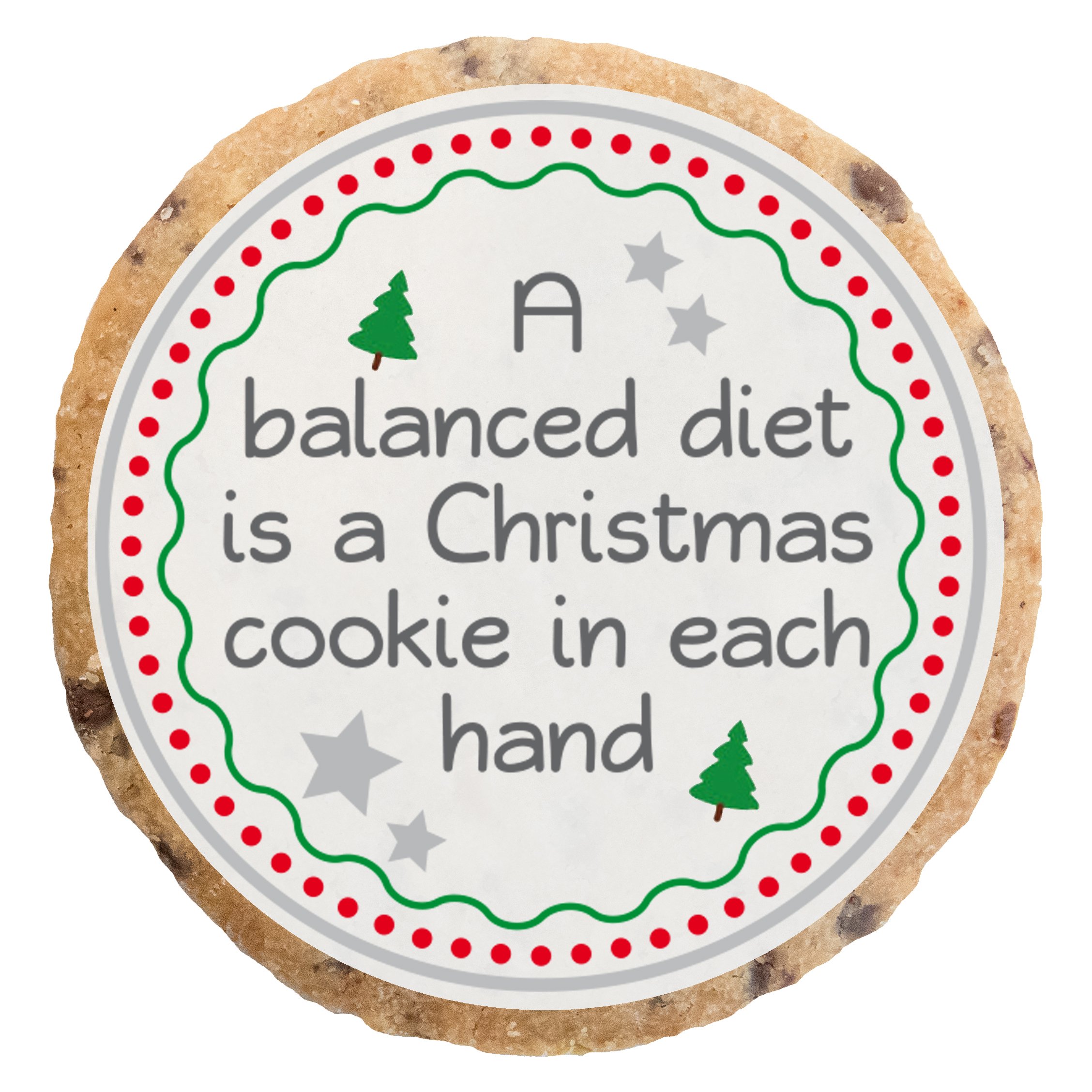 "A balanced diet is a christmas cookie in each hand" KEKS