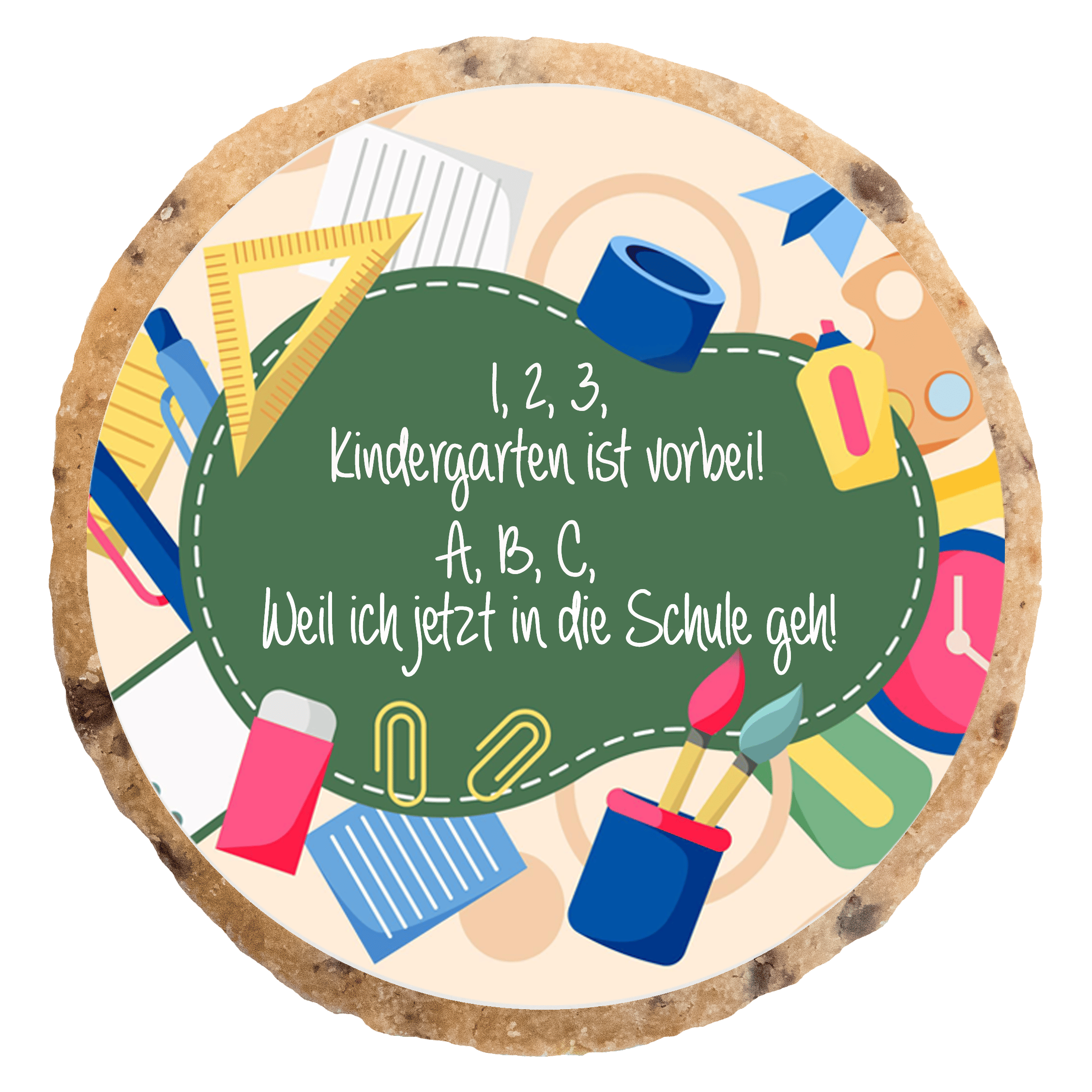 "1, 2, 3, Kindergarten ist vorbei" MotivKEKS