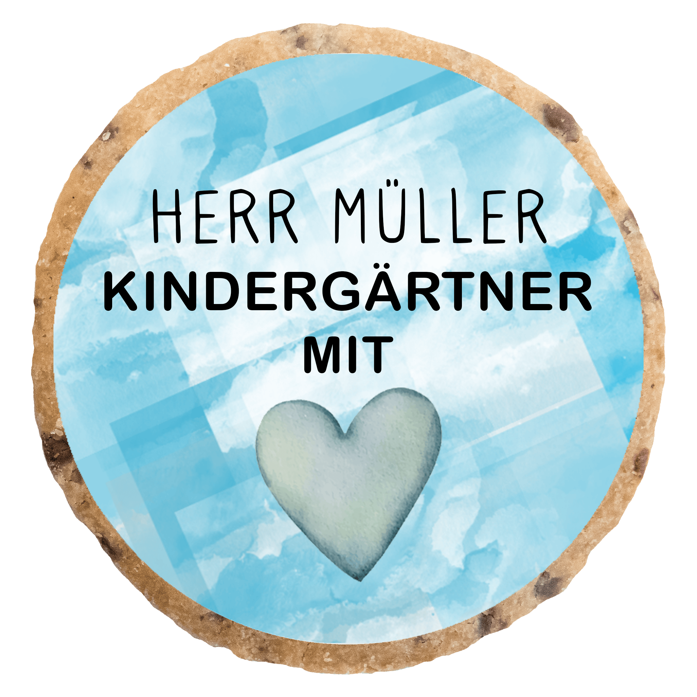 "Kindergärtner mit Herz" MotivKEKS *personalisierbar*