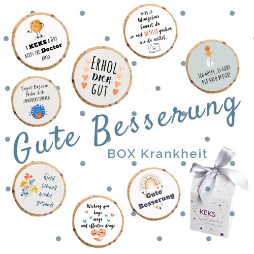 "Gute Besserung Box Krankheit" KEKSGeschenkset