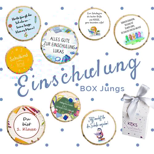 "Personalisierbares Einschulung Jungs" KEKSGeschenkset 